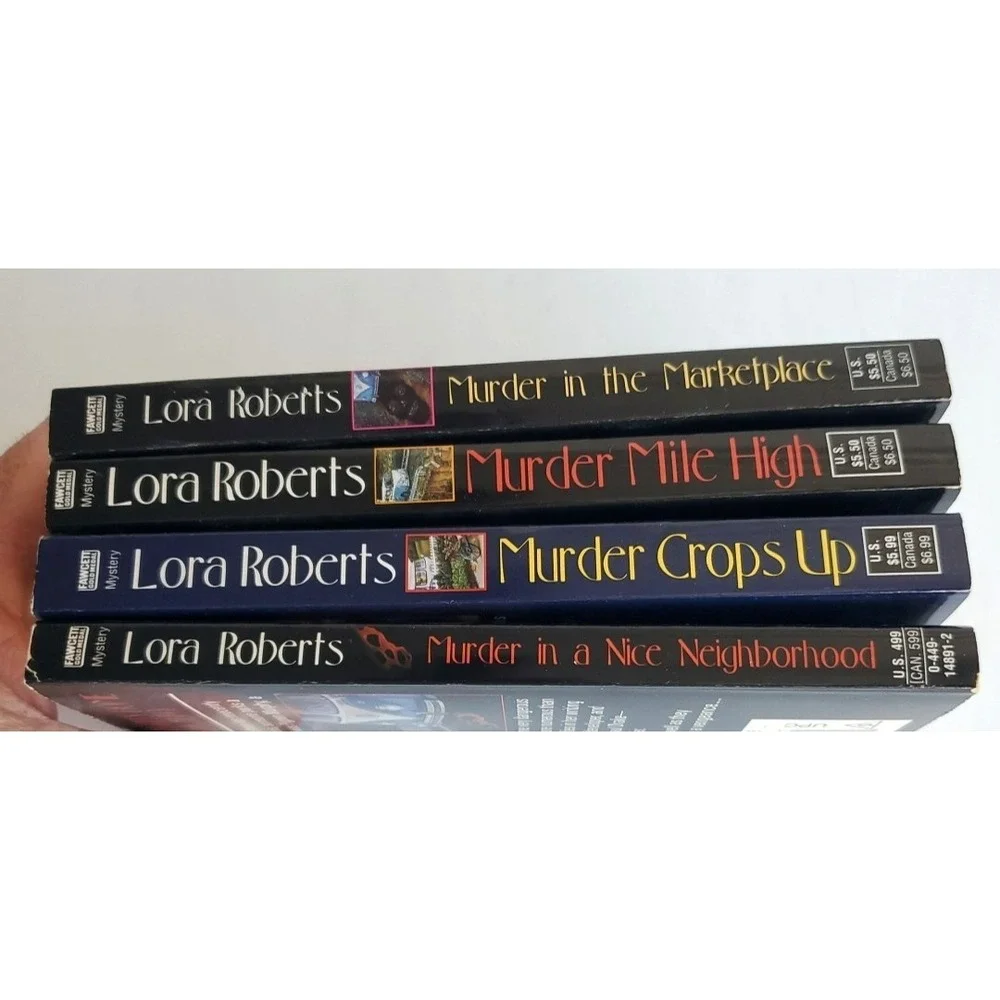 4 LORA ROBERTS PB Lot MYSTERY MURDER CROPS UP MURDER Mile‎ High Marketplace NOS